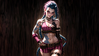 Jinx Adoptable, jinx-league-of-legends, league-of-legends, games, ai, artwork, digital-art, video-games, deviantart HD wallpaper