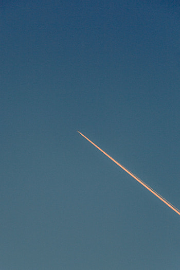 Sky, Minimalism, Flight, Plane, Airplane, Track, Trace HD phone wallpaper