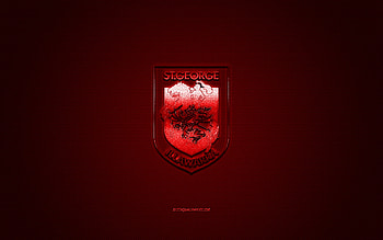 St George Illawarra Dragons, Australian rugby club, NRL, red logo, red carbon fiber background, National Rugby League, rugby, St George, Australia, St George Illawarra Dragons logo HD wallpaper