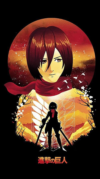 Mikasa Ackerman, art, black hair HD phone wallpaper