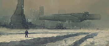 Futuristic Spaceship Arrival | Sci-Fi Cityscape, Sci Fi, spaceship HD wallpaper