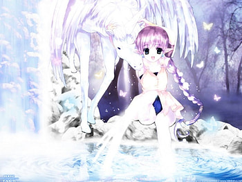 My Unicorn, unicorn, cute, white, woman HD wallpaper