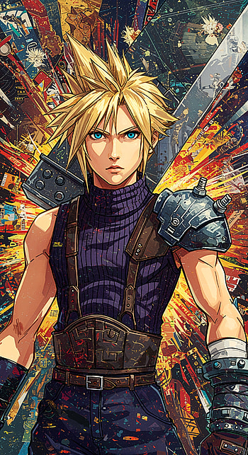 Dynamic Cloud Strife , Cloud Strife, Final Fantasy, Anime, video game HD phone wallpaper