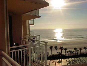 Daytona Beach, morning, view of ocean, balcony view, beautiful, sunrise HD wallpaper
