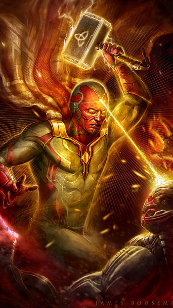 Vision, Marvel, Superhero HD phone wallpaper