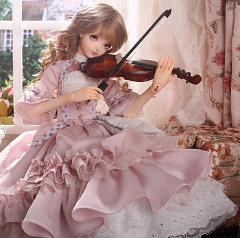 Happy Birtay Gift For Little Princess Gayatri, cute, doll, playing, violin HD wallpaper