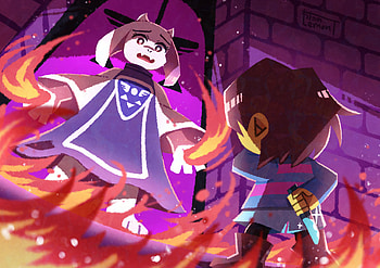 Undertale Epic Showdown: Toriel vs Frisk in Stunning Ultra, Toriel (Undertale), Frisk (Undertale), video game, Undertale HD wallpaper