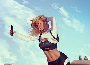 Beautiful Spider-Gwen, selfie shot HD wallpaper