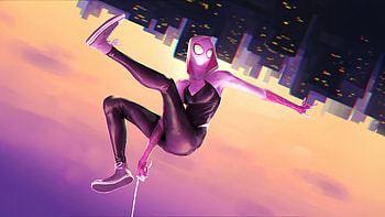 Urban Gwen Stacy, spiderman, miles-morales, gwen-stacy, superheroes, artwork, artist, digital-art, deviantart HD wallpaper