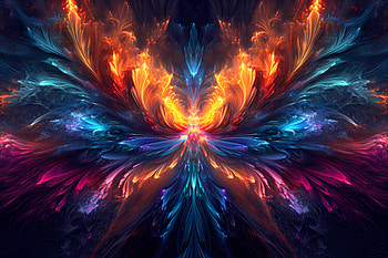 Abstract 242, AI Art, Abstract, colorful, feather HD wallpaper