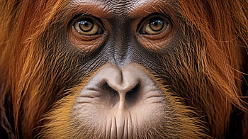 Majestic Orangutan Gaze, Animal, Orangutan HD wallpaper