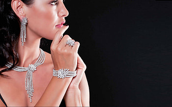 Beauty, jewel, black, model, ring, necklace, girl, woman, hand HD wallpaper