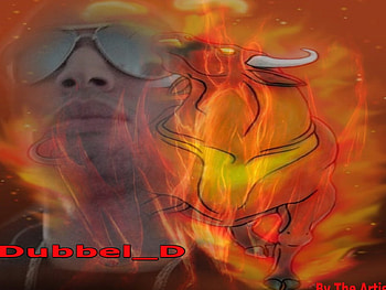 Dubbel_D, background, bull, flames, mc HD wallpaper