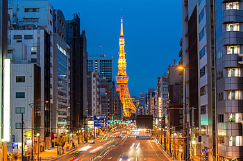 Tokyo Tower, New viewpoint, Asian skyline, Tokyo's reflection HD wallpaper