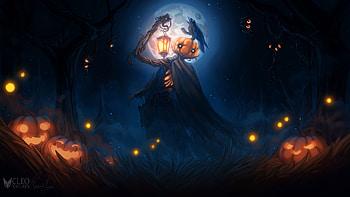 Crow, Halloween, Holiday, Jack O' Lantern, Lantern, Moon, Night, Spooky HD wallpaper