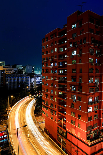 Cities, Night, City, Building, View From Above, Road HD phone wallpaper