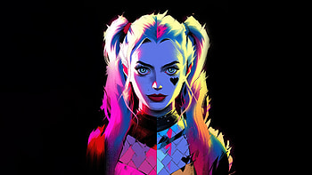 Harley Quinn Dark Minimal , harley-quinn, superheroes, minimalism, minimalist, dark, black, ai, artist, artwork, digital-art HD wallpaper