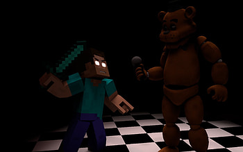 FNAF: Freddy VS Herobrine | Minecraft Timelapse | (Five nights at FreddyÂ´s - YouTube HD wallpaper