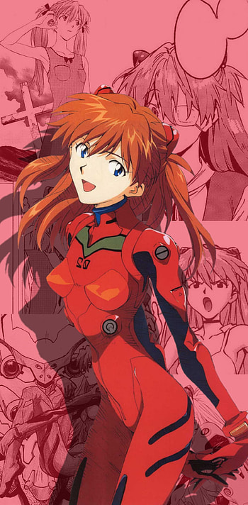 Asuka Langley, red, art HD phone wallpaper