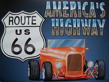route 66 hot rod, hot, rod, highway, car HD wallpaper