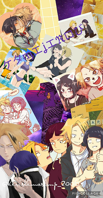 Kamijirou, chargebolt, mha, stun-gun hero: chargebolt, yellow, kaminari, kyouka jiro, bnha, bnha ship, cute, jiro, headjack, mha ship, denki kaminari, hearing hero: headjack, kyouka, purple, denki, class 1a, anime HD phone wallpaper
