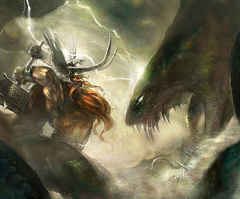 Thor, snake, past, legend, worm, epic HD wallpaper