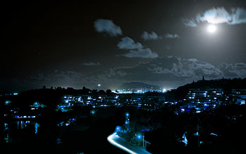 Lights of a Dark City, Dark, Cityscapes, Nature, sky, Lights HD wallpaper