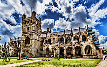 Exeter Cathedral, , R, gothic architecture, english cities, Exeter, England, Great Britain, Cathedral Church of Saint Peter, United Kingdom HD wallpaper
