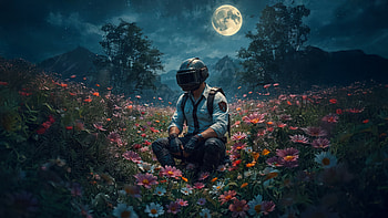 Pubg Helmet Guy In Dreamscape The Calm After Battle, pubg, playerunknowns-battlegrounds, mobile, ios, android, 2025-games, games, video-games HD wallpaper