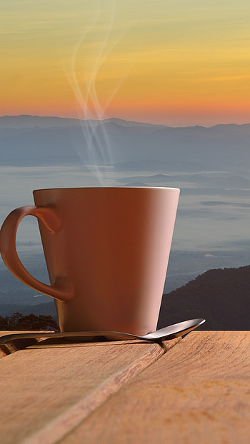 Morning coffee, Xperia , Premium quality, Sunlit ambiance HD phone wallpaper