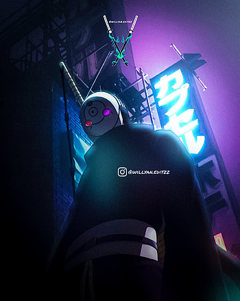 Obito Uchiha, naruto, electric blue, Christmas, demon slayer, renegando, dark, anime HD phone wallpaper