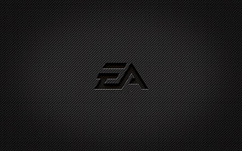 EA GAMES carbon logo, , grunge art, carbon background, creative, EA GAMES black logo, brands, EA GAMES logo, EA GAMES HD wallpaper