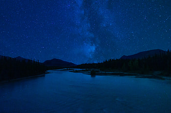 Milky Way Over Perfect Mountain Lake, milky-way, stars, lake, nature HD wallpaper