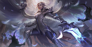 Angel, blue, wings, sword, fantasy, girl, huzi123, dark HD wallpaper