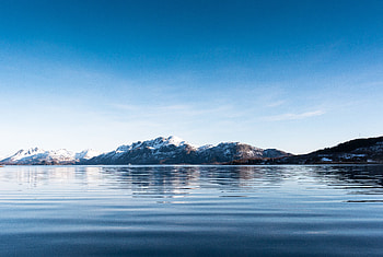 Sea, Mountains, Landscape, Nature, Shore, Bank, Island, Norway HD wallpaper