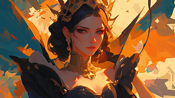 Majestic Queen, woman, queen, fantasy, portrait, Digital Art HD wallpaper