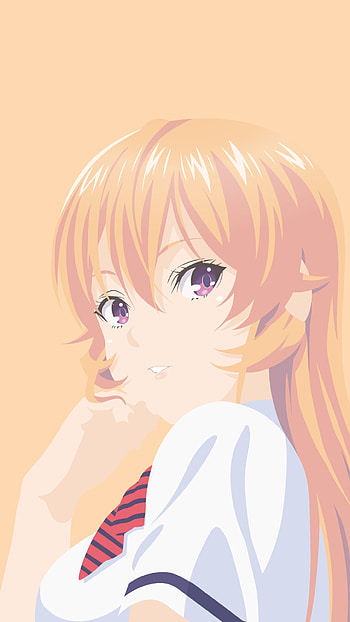 purple hair, blonde, Anime, Food Wars: Shokugeki no Soma HD phone wallpaper
