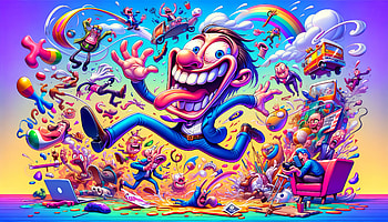 Vibrant Goofy Ahh Illustration, cartoon, colorful, chaos, humor HD wallpaper