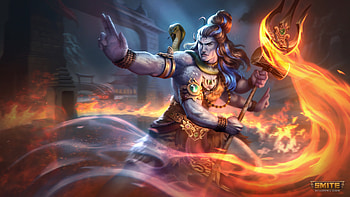 Shiva Fire Background Smite HD wallpaper