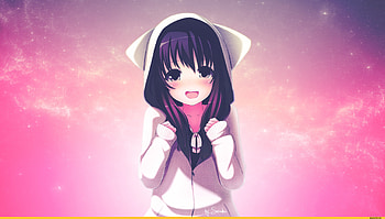 Happy Girl Anime by beatrixJordan HD wallpaper