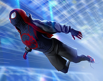 ArtMiles Morales, spiderman-into-the-spider-verse, spiderman, superheroes, artwork, artist, digital-art HD wallpaper