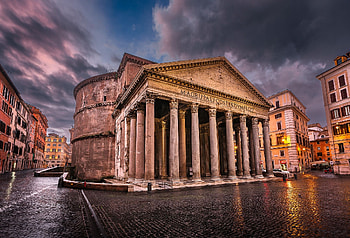 Piazza della Rotonda, Morning in Rome, Historical district, Italian capital HD wallpaper