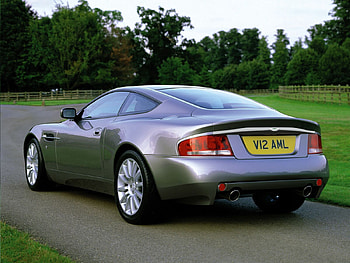 Auto, Nature, Aston Martin, Cars, Grey, Back View, Rear View, V12, Vanquish, 2001 HD wallpaper