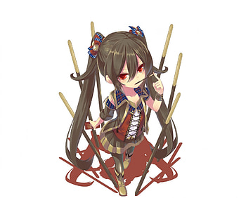 Choco Stick, cute, red eyes, twin tails, long hair, snack, eat, twintails, hungry, , female, plain, sexy, white, twintail, delicious, hot, eating, girl, food, anime girl, simple, anime, brown hair, twin tail HD wallpaper