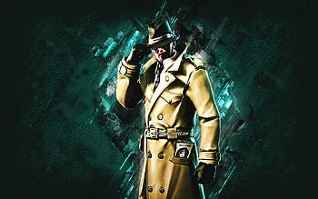 Fortnite Sleuth Skin, Fortnite, main characters, blue stone background, Sleuth, Fortnite skins, Sleuth Skin, Sleuth Fortnite, Fortnite characters HD wallpaper
