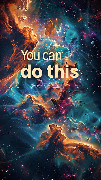 Inspirational Cosmic Motivation, motivational, inspirational, you can do this HD phone wallpaper
