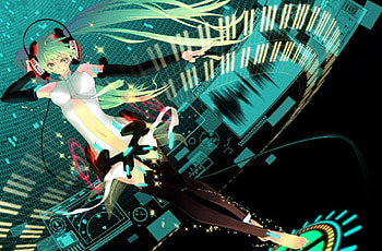Miku Append, teal, awesome, uniform, colors, artistic, nice, digital, contrast, hatsune, sexy, white, hatsune miku, art, hot, girl, headset, singer, aqua, anime girl, anime, pretty, virtual, blue, colorful, black, song, heads, append, cute, vocaloid, beauty, miku, music, abstract, vocaloids, thighhighs, program, microhpone, beautiful, diva, cool, idol HD wallpaper