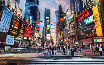 Bustling crowd, Urban energy, Nighttime spectacle, Vibrant atmosphere HD wallpaper