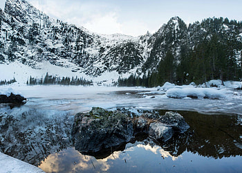 Heather Lake, winter, fun, cool, nature, lake HD wallpaper