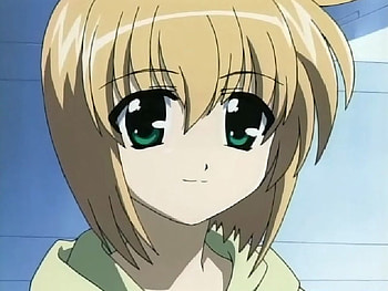 Yuuno, animal, blonde, other, screenshot, magical girl lyrical nanoha, anime, green, scrya, ferret HD wallpaper